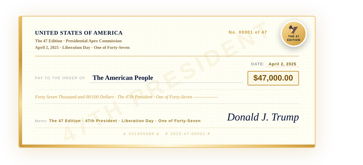 The 47 Edition Tariff Check