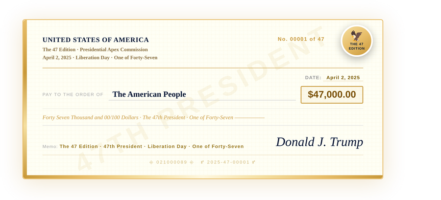 The 47 Edition Tariff Check